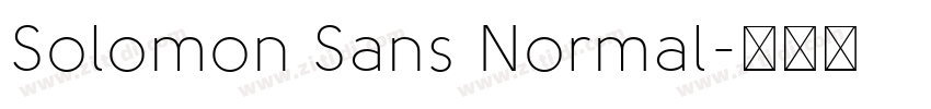 Solomon Sans Normal字体转换